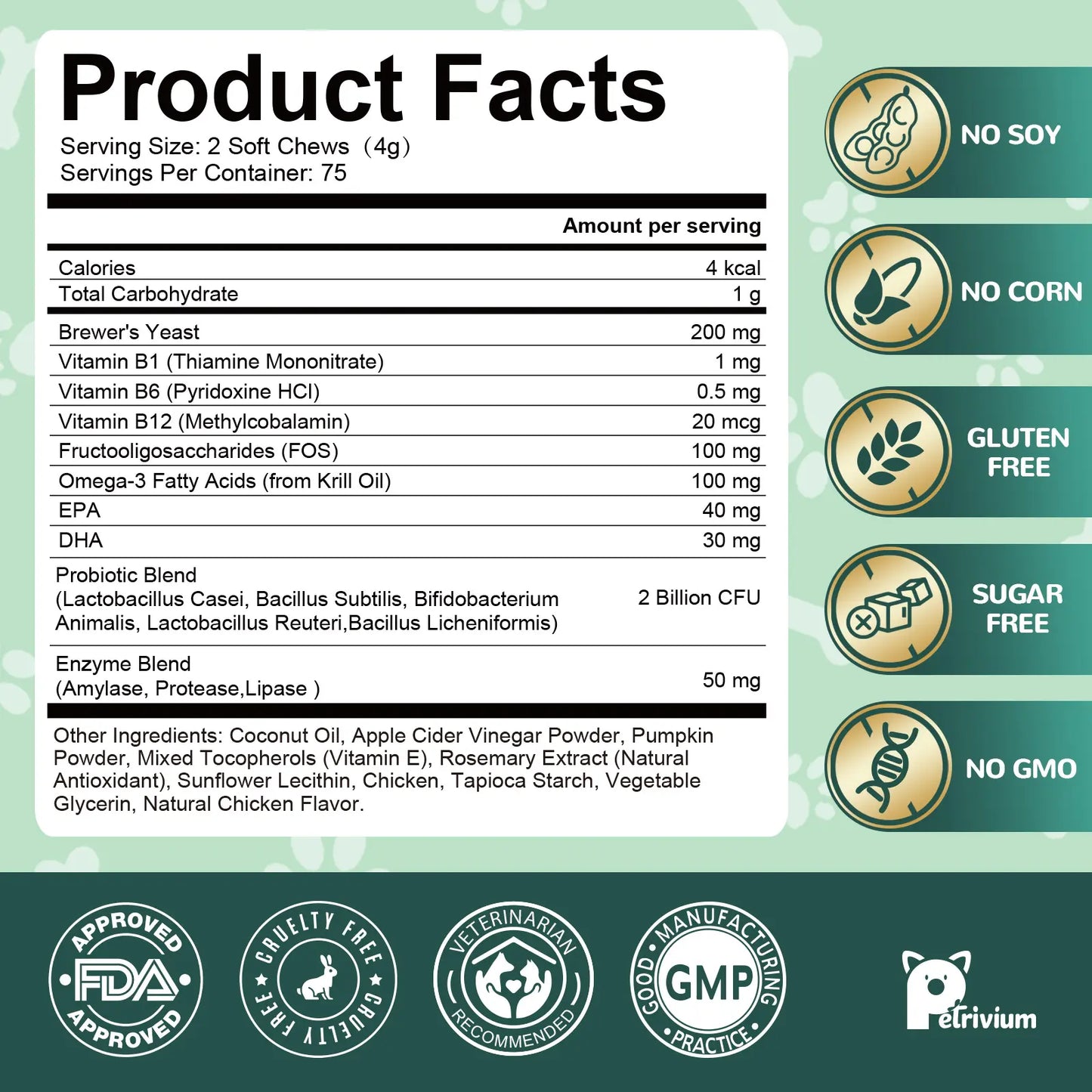 Dog Flea & Tick Support Soft Chews - Natural Oral Supplement - Suitable for All Breeds & Sizes - 150 Chicken Treats#Summervibes#Petlovers Tiktokshopspringglowup