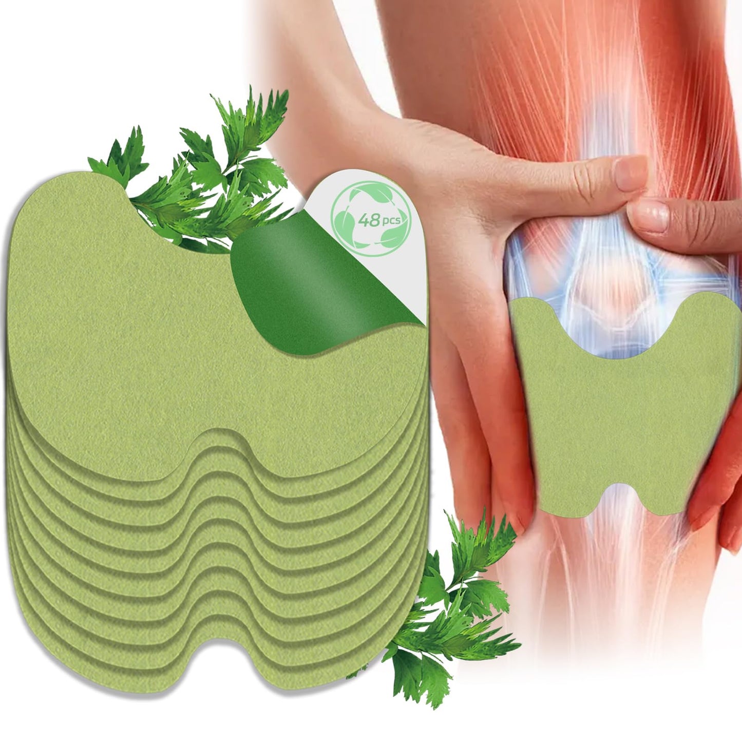 Knee PatchesKnee Relief Patch48 Count——Knee Patches for Relief Bone on Bone Lasting Relief for 8 Hours