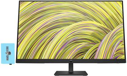 HP 27" P27h Computer Monitor Bundle with Docztorm Dock FHD IPS (1920 x 1080) 60Hz Display Stereo Audio HDMI VESA Mount (100x100 mm) Ideal for Home and Business (2024 Latest Model)