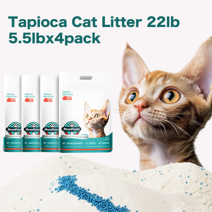 Moonforest Tapioca Cat Litter, Fast Clumping Kitty Litter with Low Dust Formula & Odor Control for Multi-Cat Homes #Summervibes #Petlovers