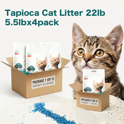 Moonforest Tapioca Cat Litter, Fast Clumping Kitty Litter with Low Dust Formula & Odor Control for Multi-Cat Homes #Summervibes #Petlovers