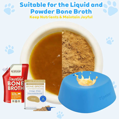 Yipetor Slow Feeder Dog Bowls for Liquid Treat, [Built-In Rolling Ball] No Spill Bone Broth Dog Licking Bowl, Multi-Purpose Puppy Yogurt Feeder Bowl for All Breeds Dietary Supplement/Post-Op Nutrition Feeding,#Summervibes #Petlovers