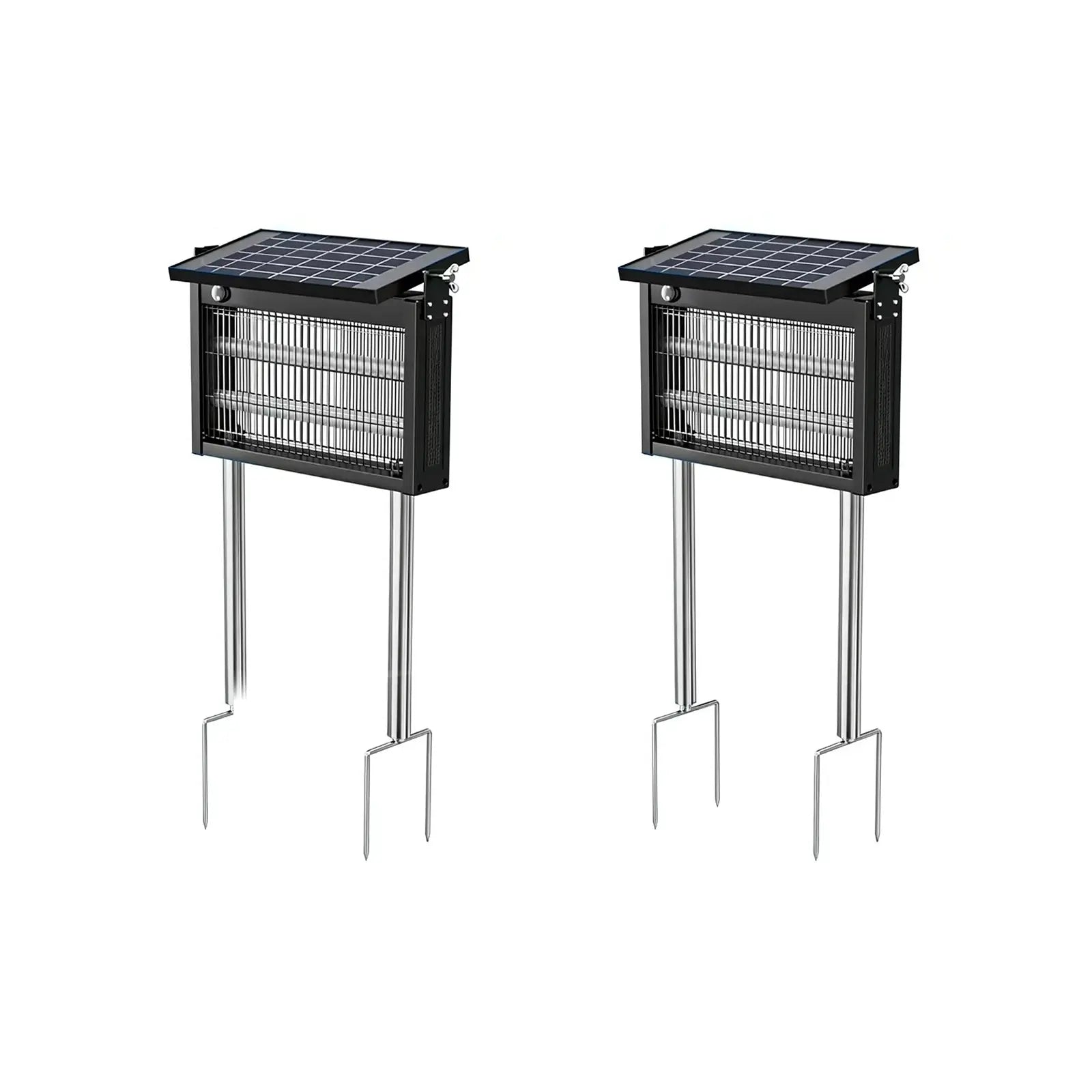 Gainstarx Solar Bug Zapper Outdoor Waterproof Electric Mosquito and Fly Zapper with Smart Light Sensor Rechargeable Solar Powered Trap for Patio, Backyard, Garden, Camping, and Indoor Use