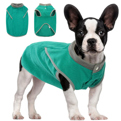 QBLEEV Fleece Dog Sweater for Medium Dogs Dog Christmas Sweater Fleece Dog Vest Fleece Dog Jacket Pullover Warm Winter Fleece Dog Coat Dog Sweatshirt Fleece Pet Clothes Dog Sweater for Girl Boy L
