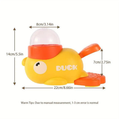 Yellow Duck Food Dispensing Cat Toy Self-Entertainment Boredom Relief Cat Wand Pet Snack Freeze-Dried Foodlauncher for Dogs Ideal Gift Food Puzzle Slow Feeder, Durable Duck, Cat Snacktime, Indoor Interactive Cat Toy Summervibes Petlovers