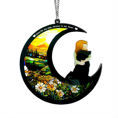 Dog Memorial Suncatcher Dog Sympathy Gifts Dog Memorial Gift for Loss of Dog Personalized Dog Ornaments Keepsake Remembrance for Dog Lovers in Memory of Dog Passing Away Gifts
