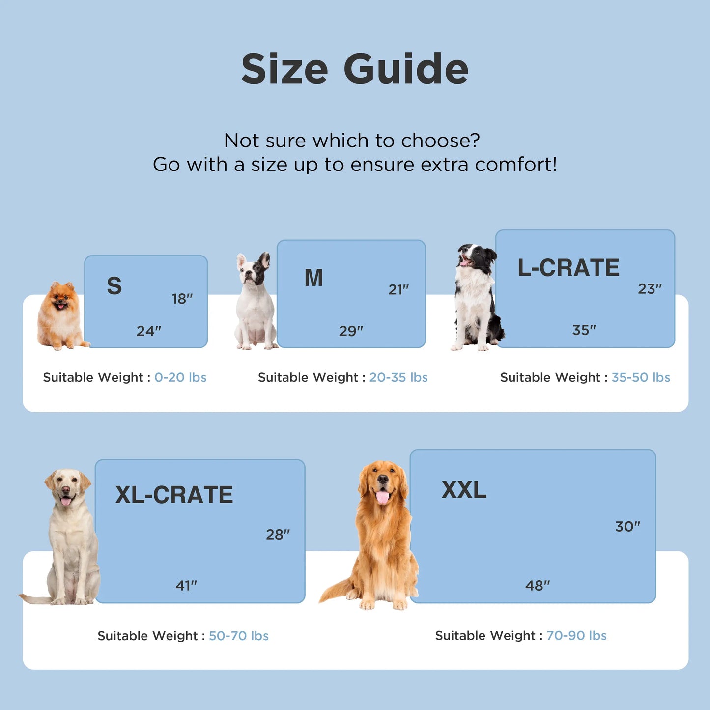Bedsure Cooling Thin & Thick Mat for Dogs – Q-MAX>0.4 Washable Pet Cooling Pad, No Gel, No Electric, Non-Slip Summer Crate Bed for Large Dogs